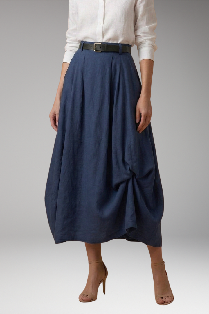 Women’s Skirt with Asymmetrical Draped Design