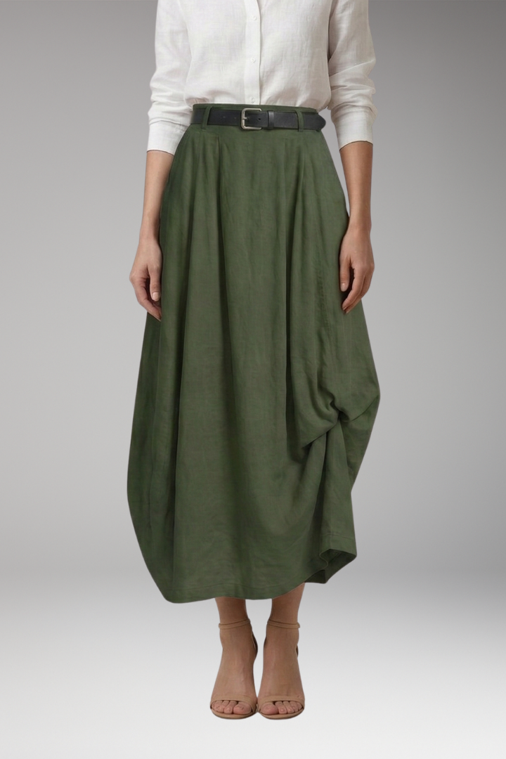 Women’s Skirt with Asymmetrical Draped Design