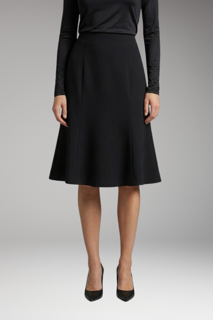 Women's Skirt with High-Waist and Knee-Length
