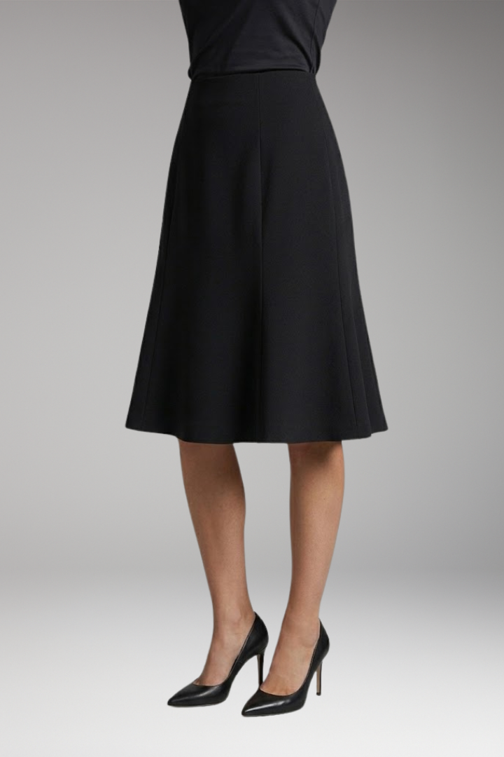 Women's Skirt with High-Waist and Knee-Length