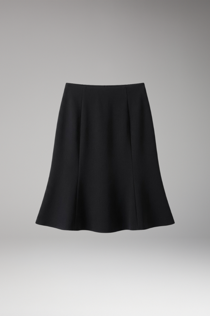 Women's Skirt with High-Waist and Knee-Length