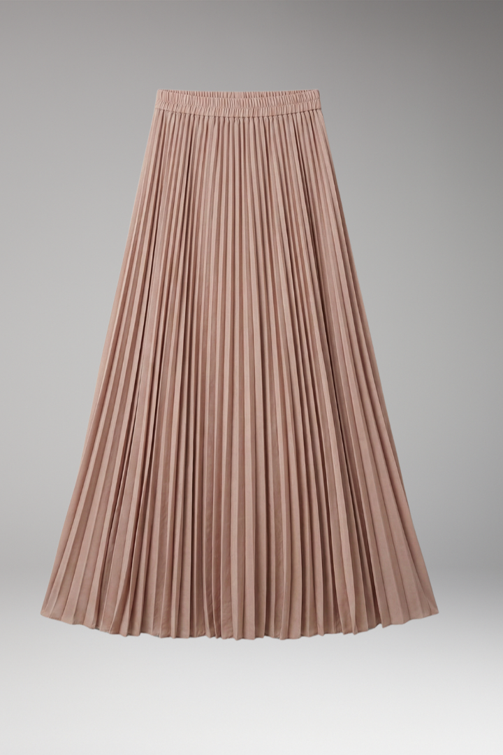 Women’s Skirt with High Waist and Pleated Design