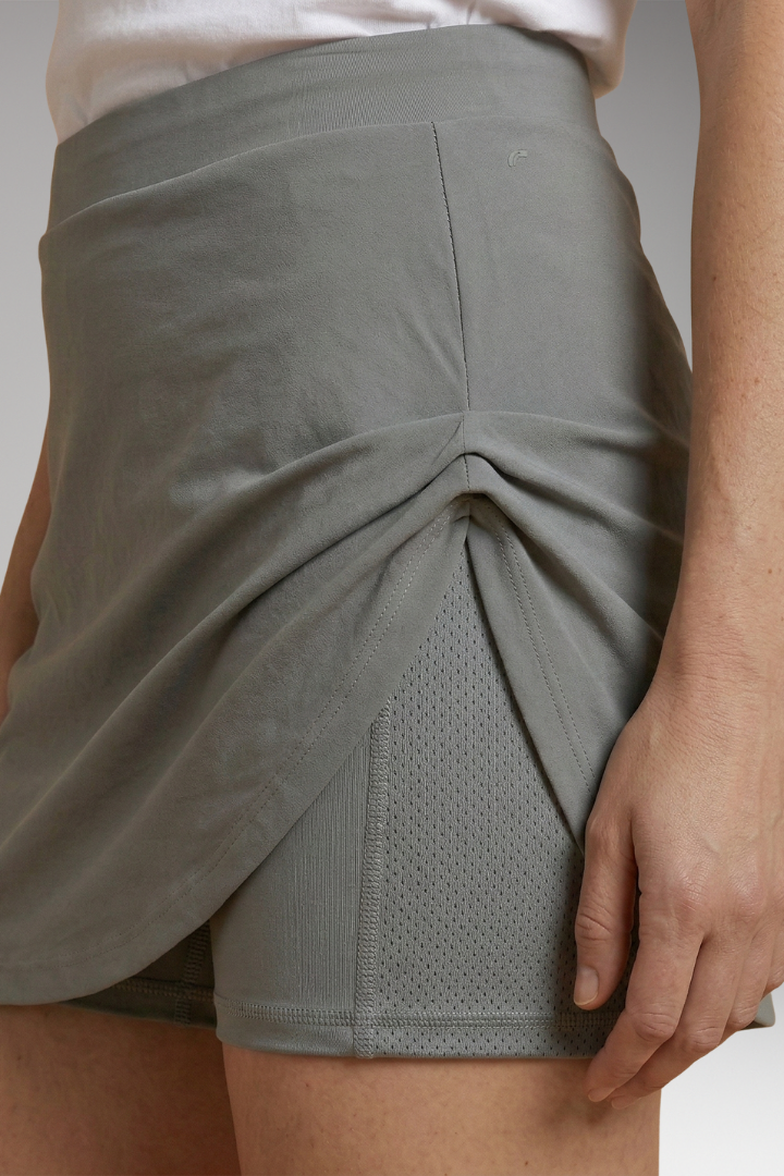 Women’s Skirt with High Waist and Draped Design