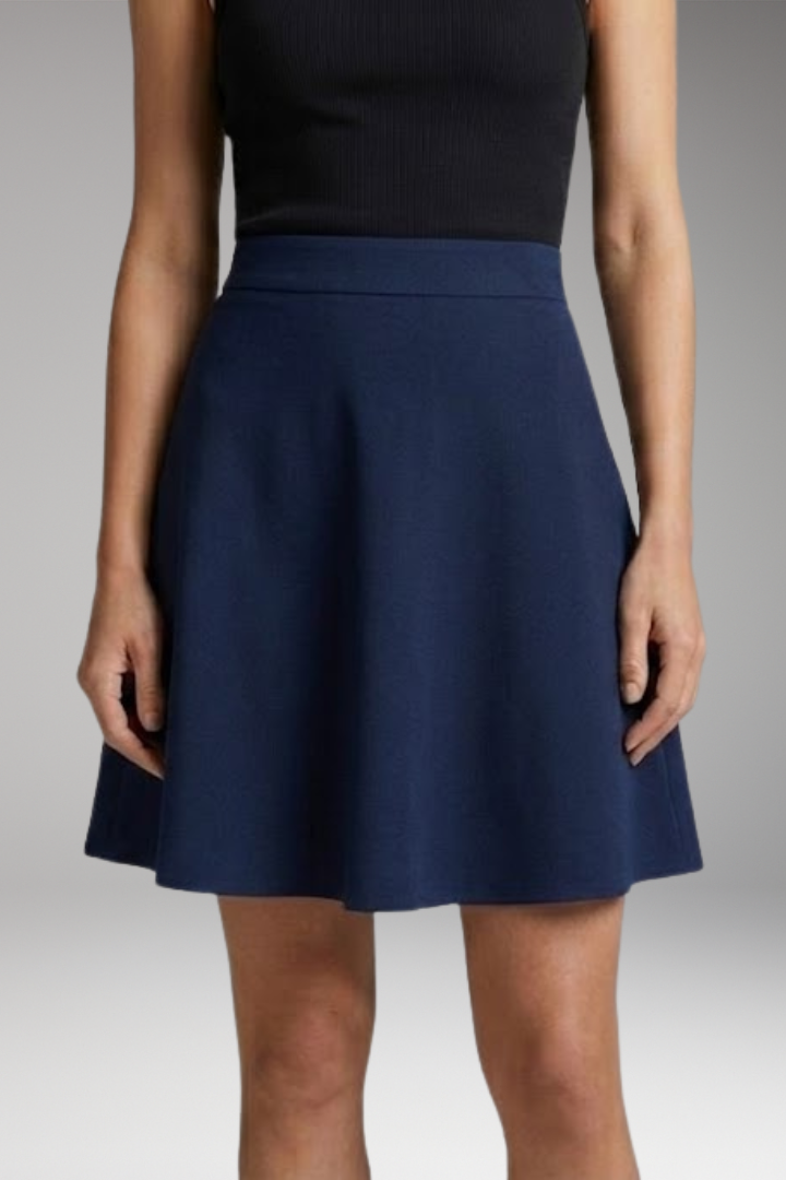 Women’s Skirt with High Waist and Knee-Length