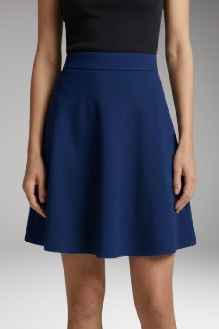 Women’s Skirt with High Waist and Knee-Length