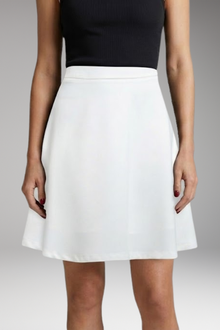 Women’s Skirt with High Waist and Knee-Length
