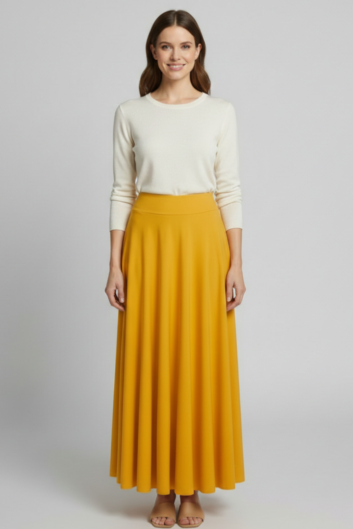 Women’s Skirt with High Waist and Pockets