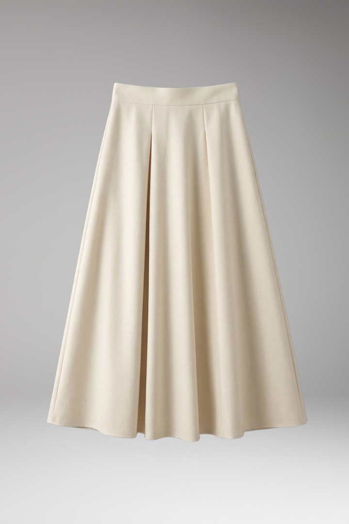 Women’s Skirt with High Waist and Side Pockets