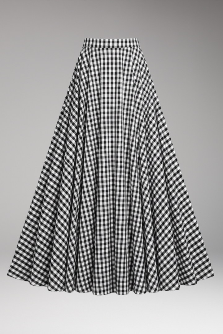Women’s Skirt with High Waist and Side Pockets