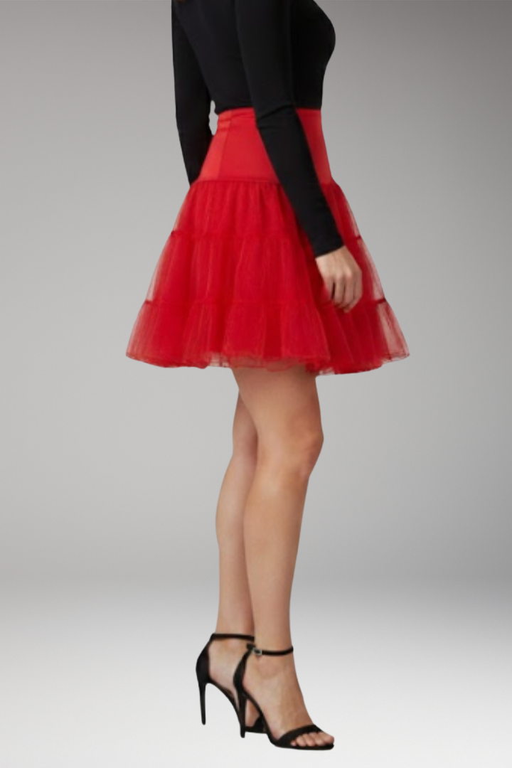 Women’s Skirt with High Waist and Tiers
