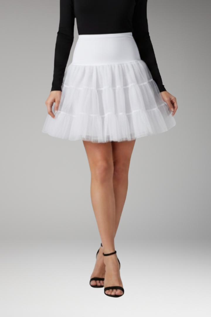 Women’s Skirt with High Waist and Tiers