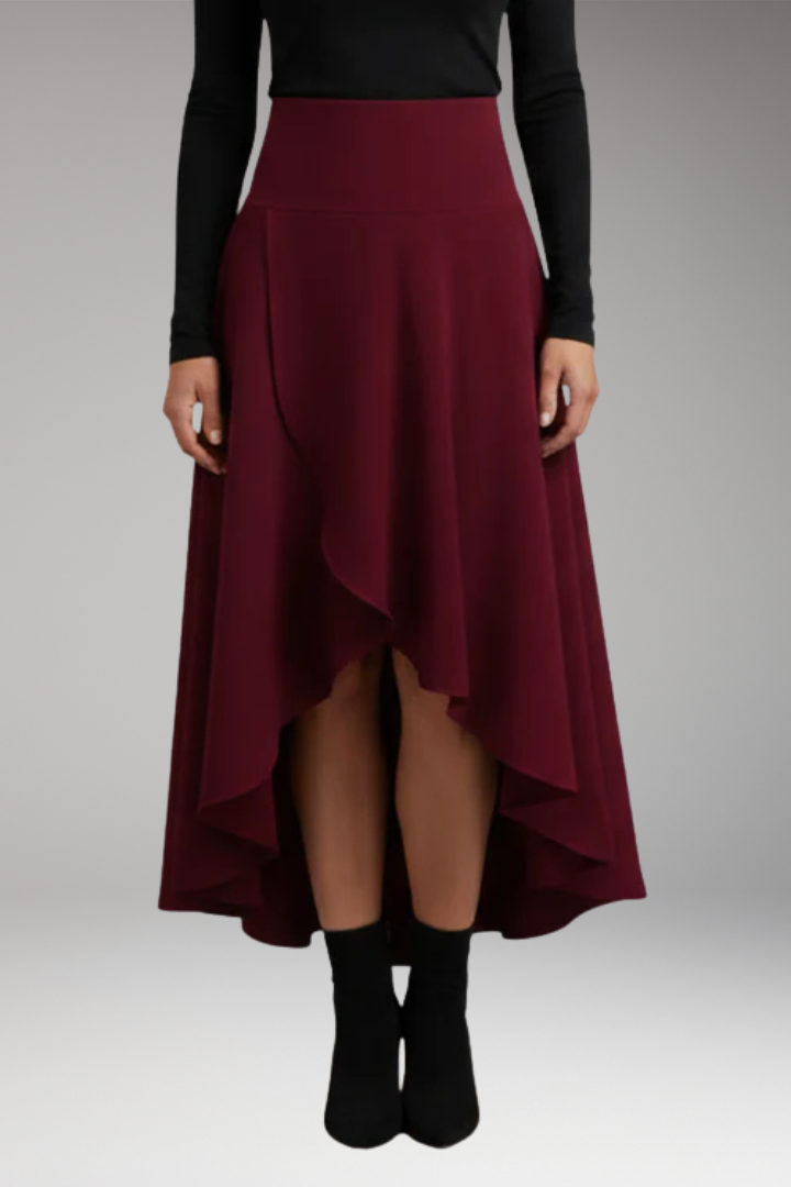 Women’s Skirt with Pleated Design and Layered Hem
