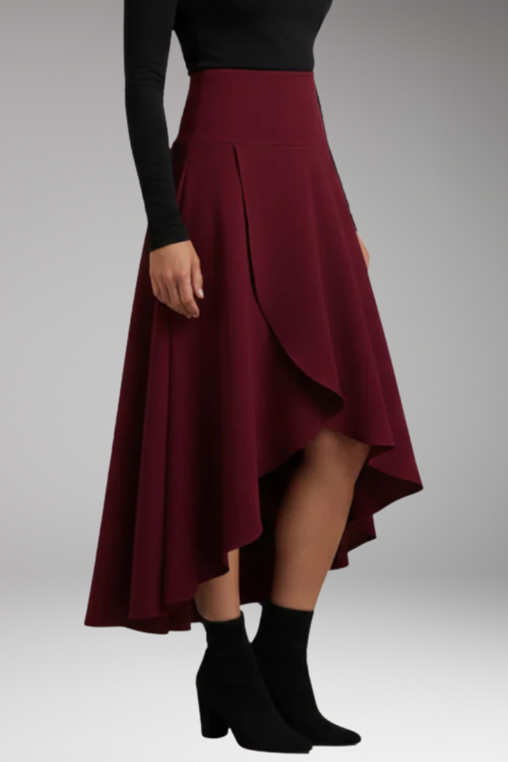 Women’s Skirt with Pleated Design and Layered Hem