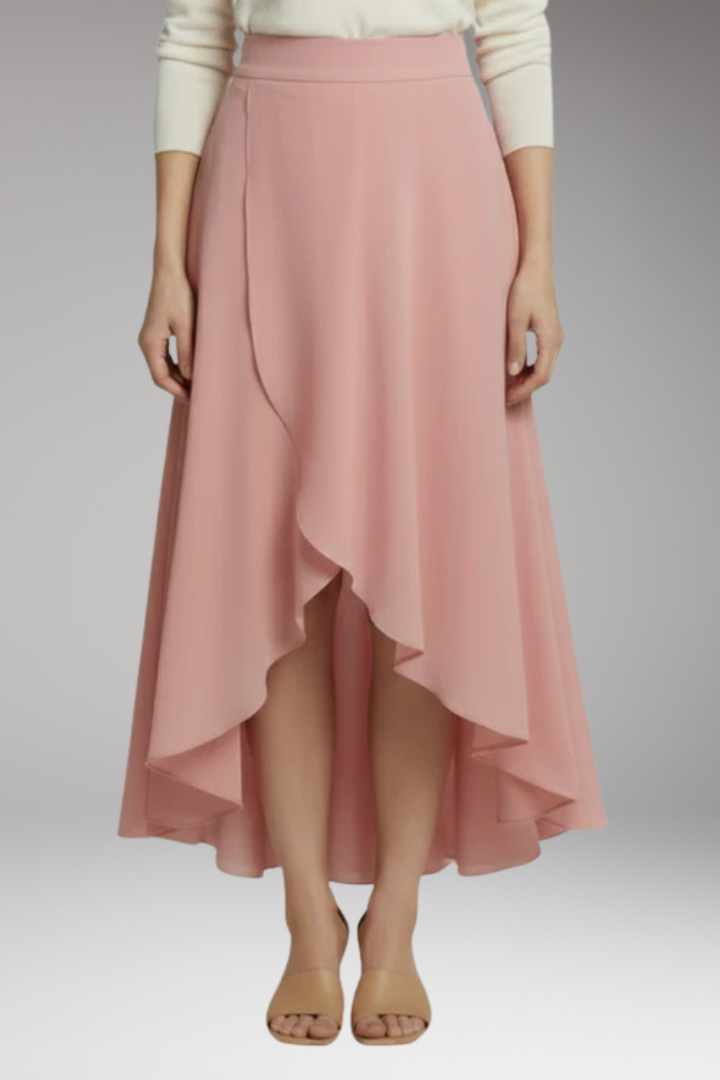 Women’s Skirt with Pleated Design and Layered Hem