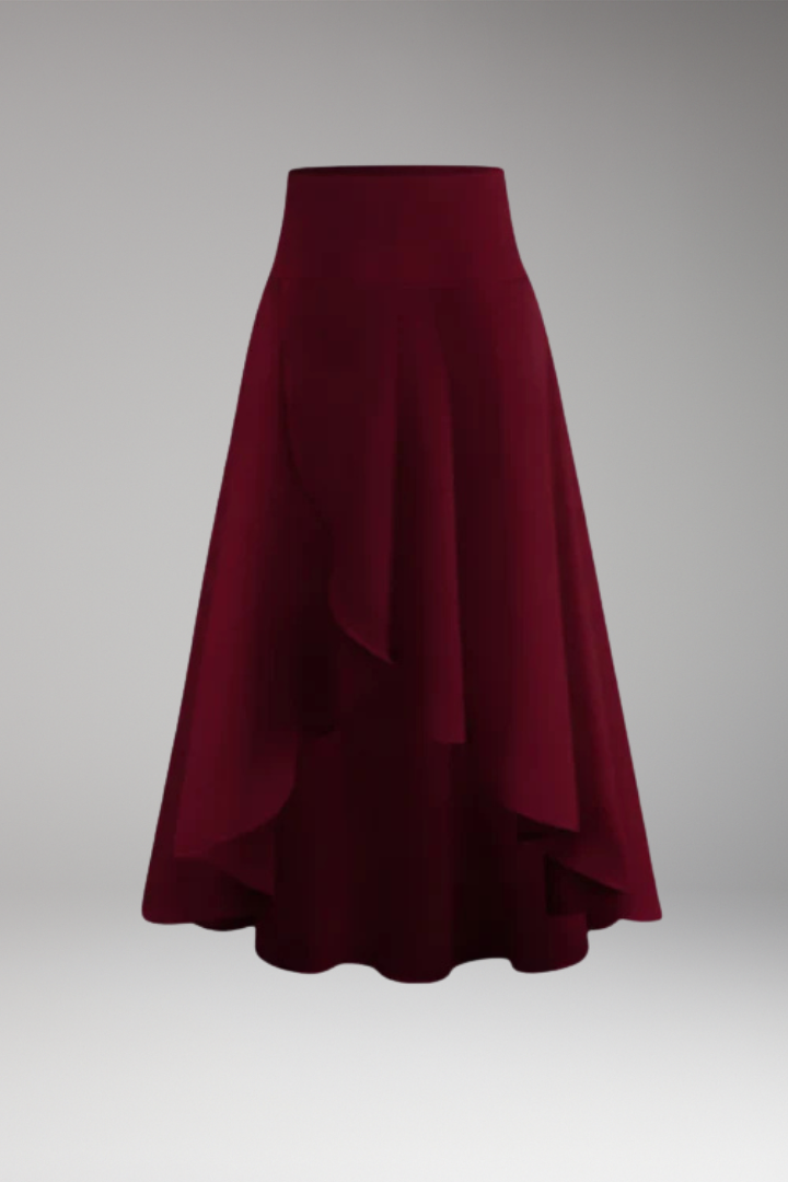 Women’s Skirt with Pleated Design and Layered Hem