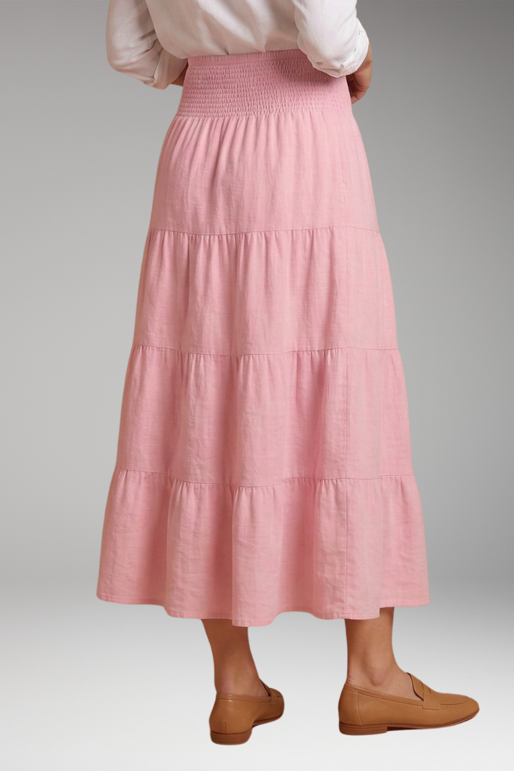 Women’s Skirt with Tiered Layers and Drawstring