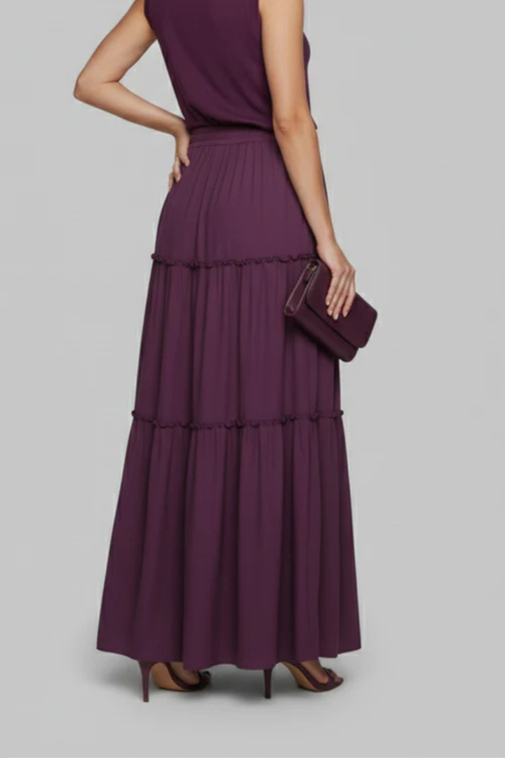 Women’s Skirt with Tiered Layers and Waistband