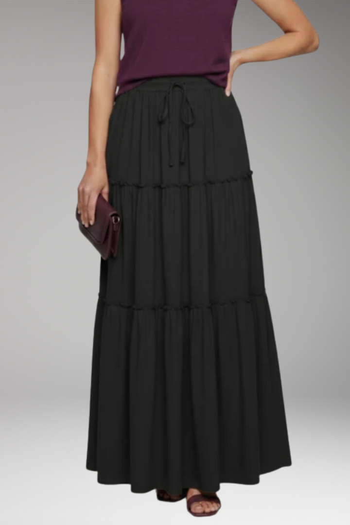 Women’s Skirt with Tiered Layers and Waistband