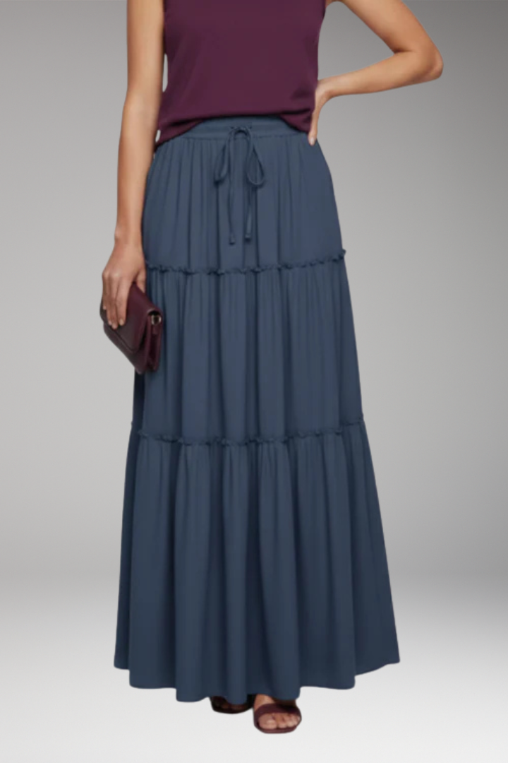 Women’s Skirt with Tiered Layers and Waistband