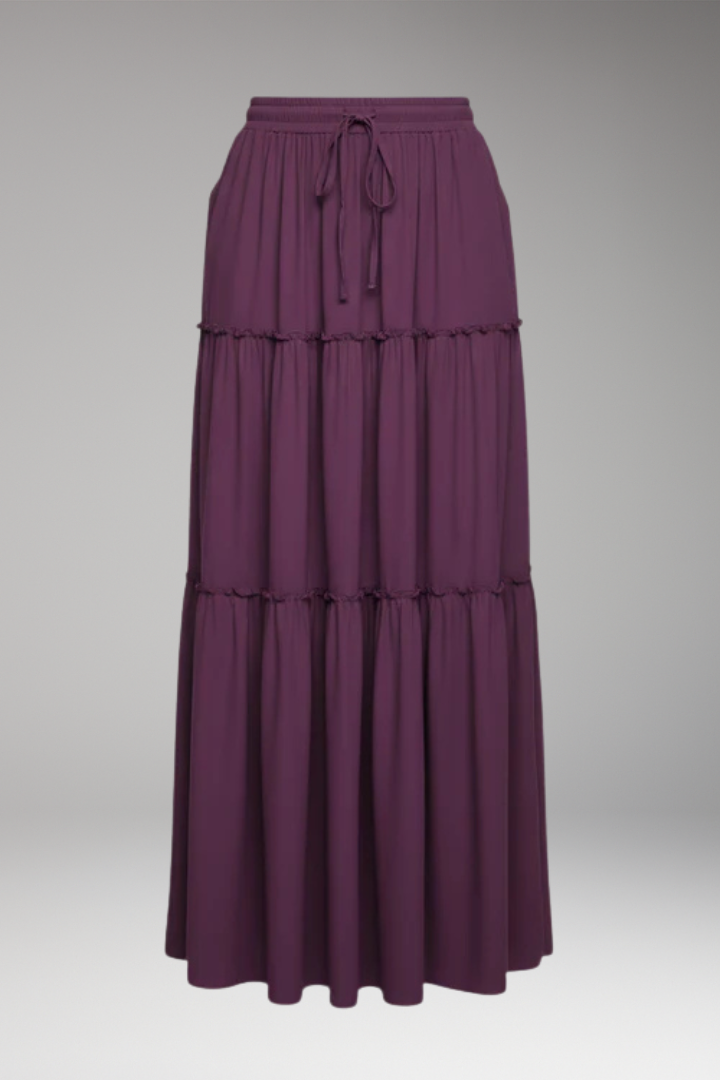 Women’s Skirt with Tiered Layers and Waistband