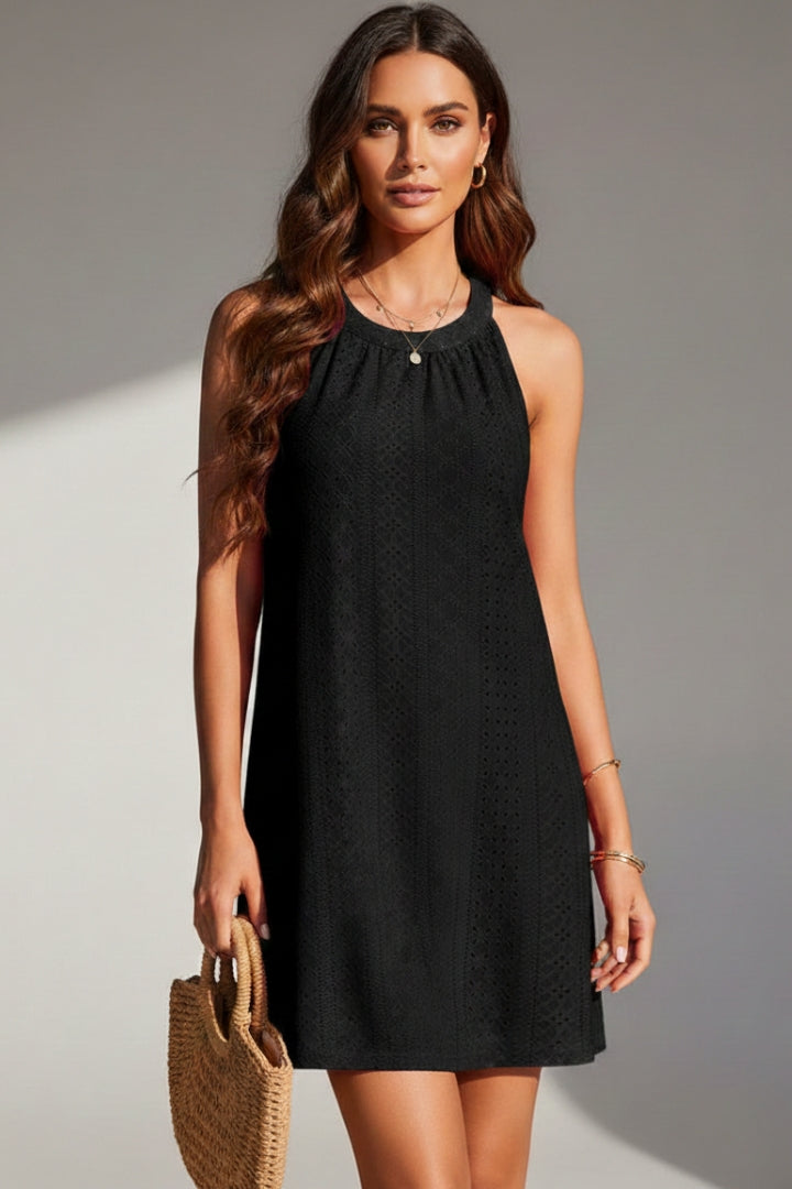 Women's Sleeveless Dress Vest with Hollow Crochet