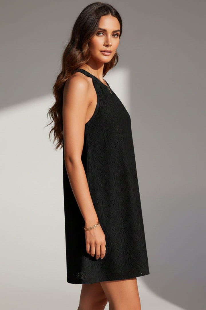 Women's Sleeveless Dress Vest with Hollow Crochet