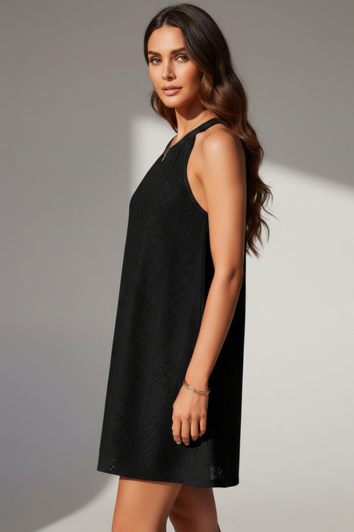 Women's Sleeveless Dress Vest with Hollow Crochet