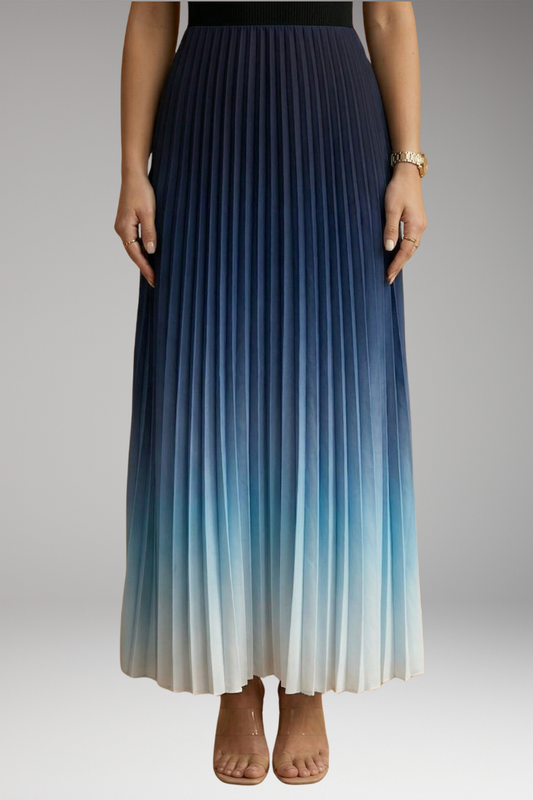 Women's Sleeveless Evening Dress with Pleated Skirt