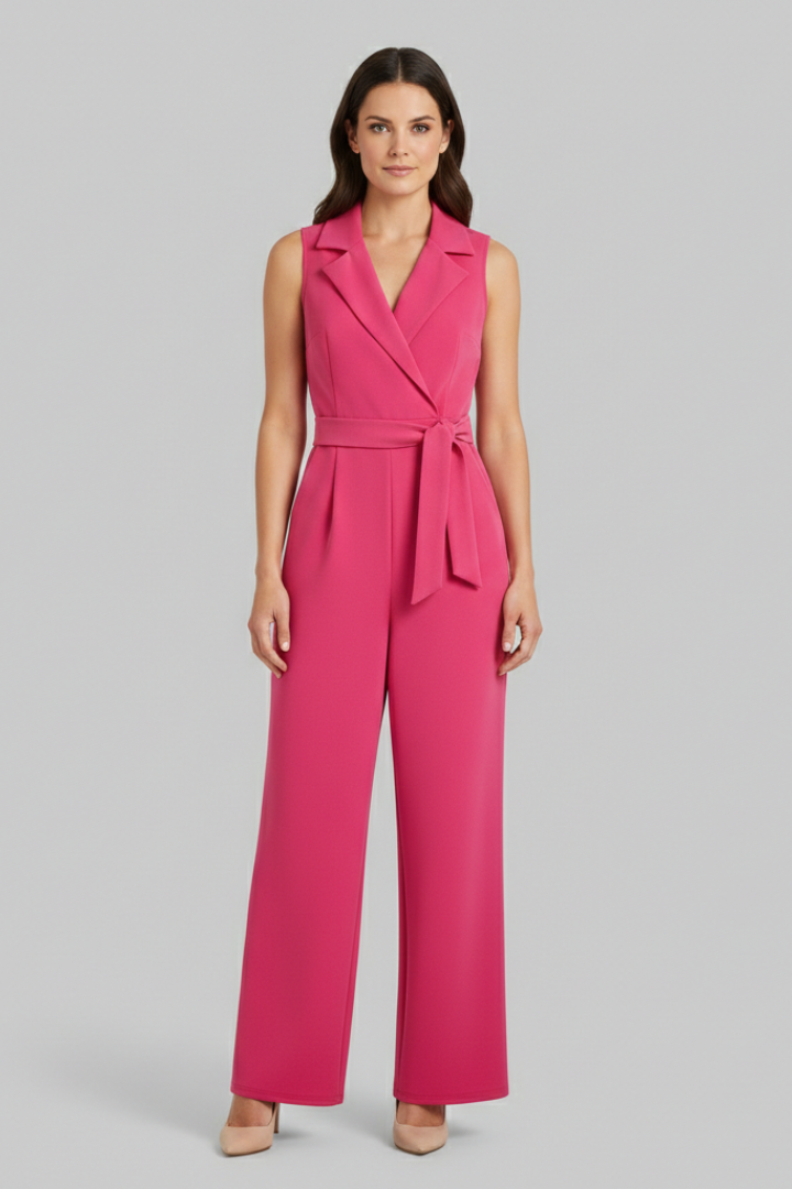 Women's Sleeveless Jumpsuit with Slim Fit and Versatile Style