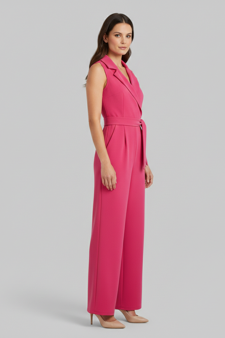 Women's Sleeveless Jumpsuit with Slim Fit and Versatile Style