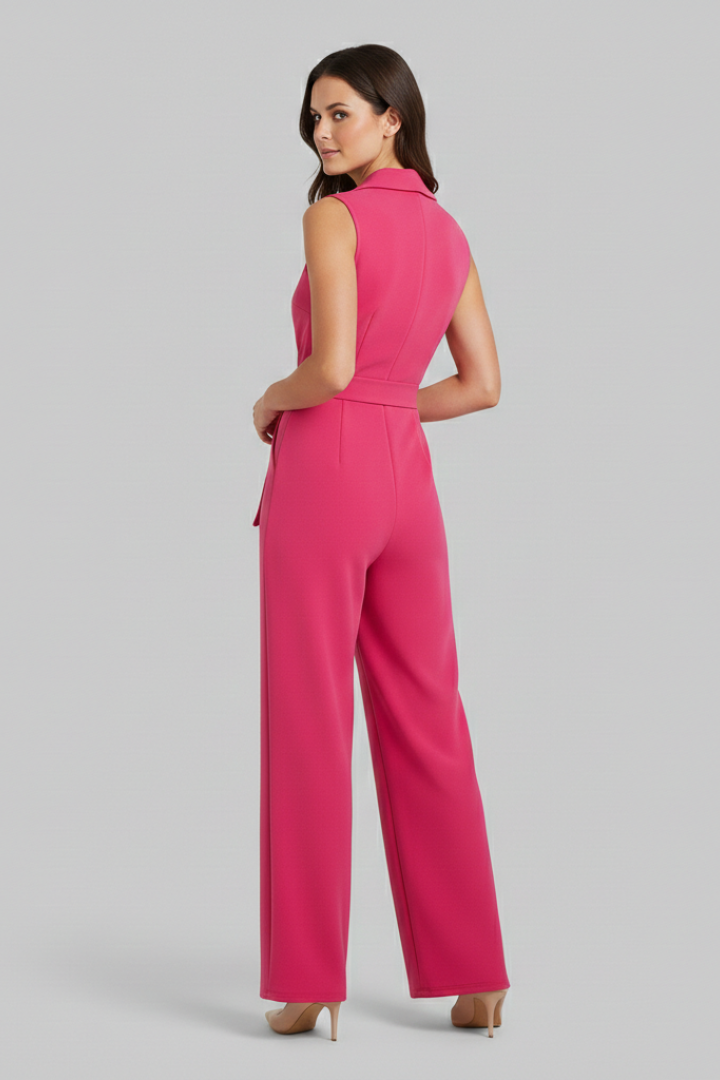 Women's Sleeveless Jumpsuit with Slim Fit and Versatile Style