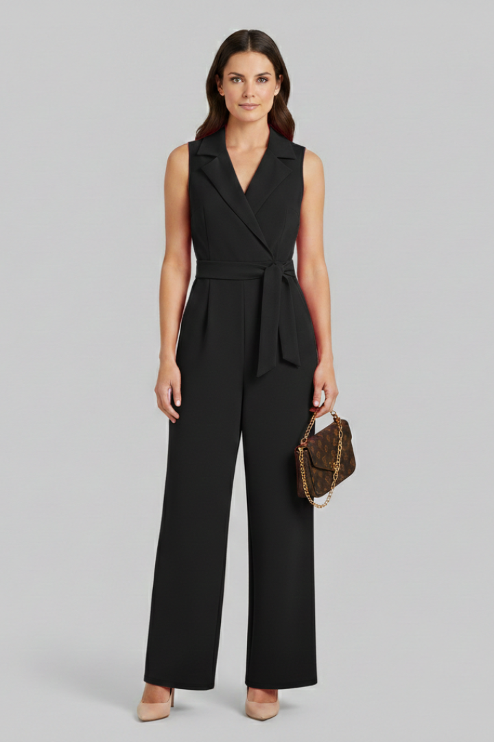 Women's Sleeveless Jumpsuit with Slim Fit and Versatile Style