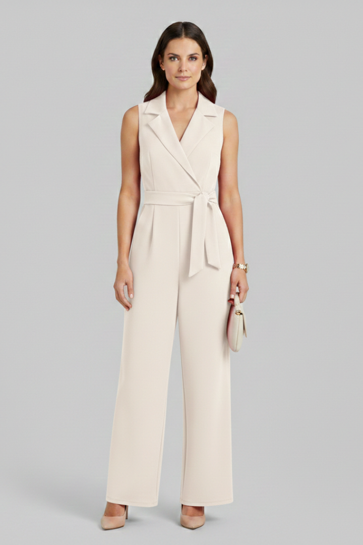 Women's Sleeveless Jumpsuit with Slim Fit and Versatile Style