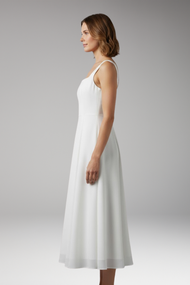 Women’s Sleeveless Solid Colour Dress with Classic Silhouette
