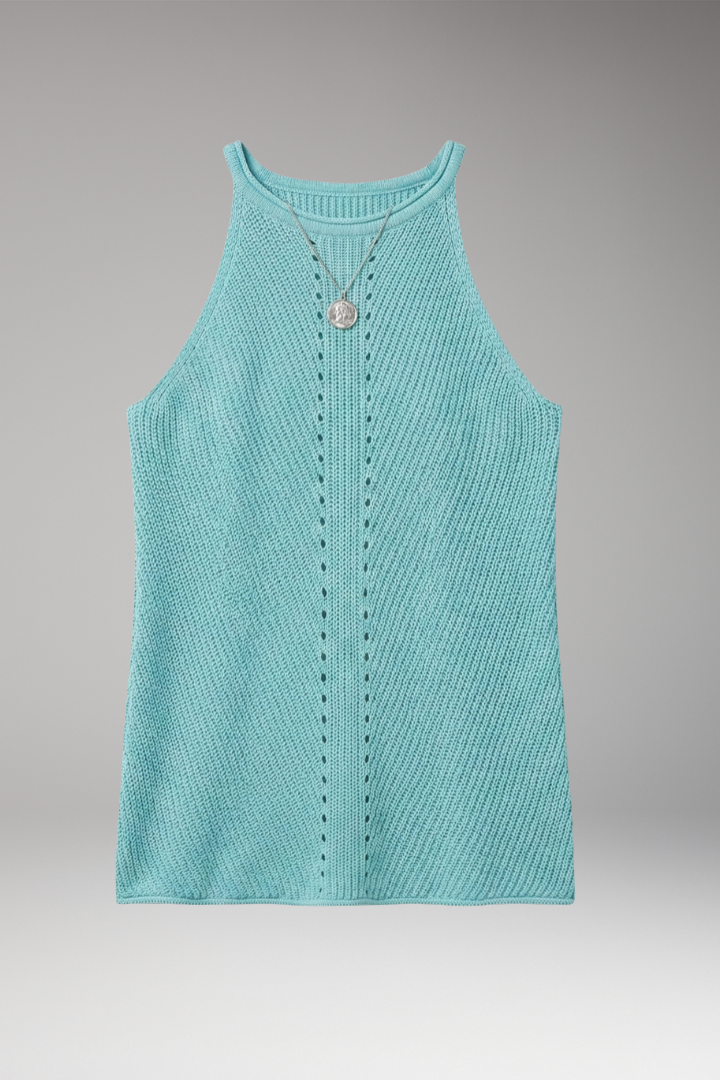 Women’s Sleeveless Top with Textured Knit