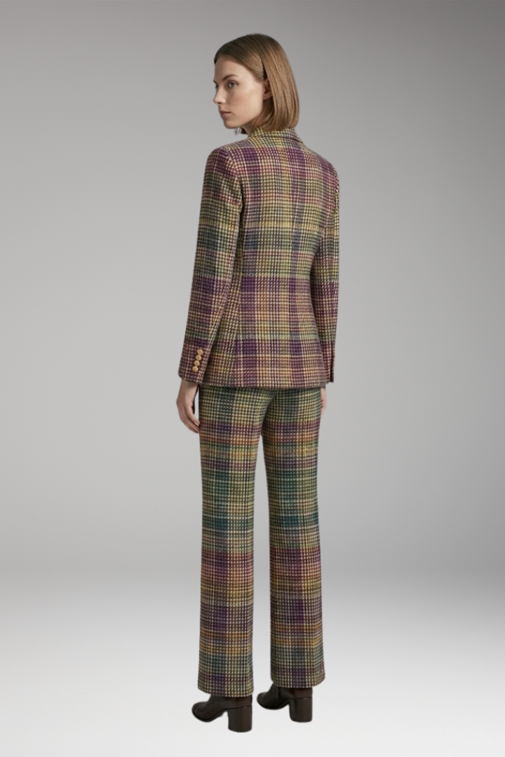 Women’s Suit Set with Blazer and Wide Leg Trousers