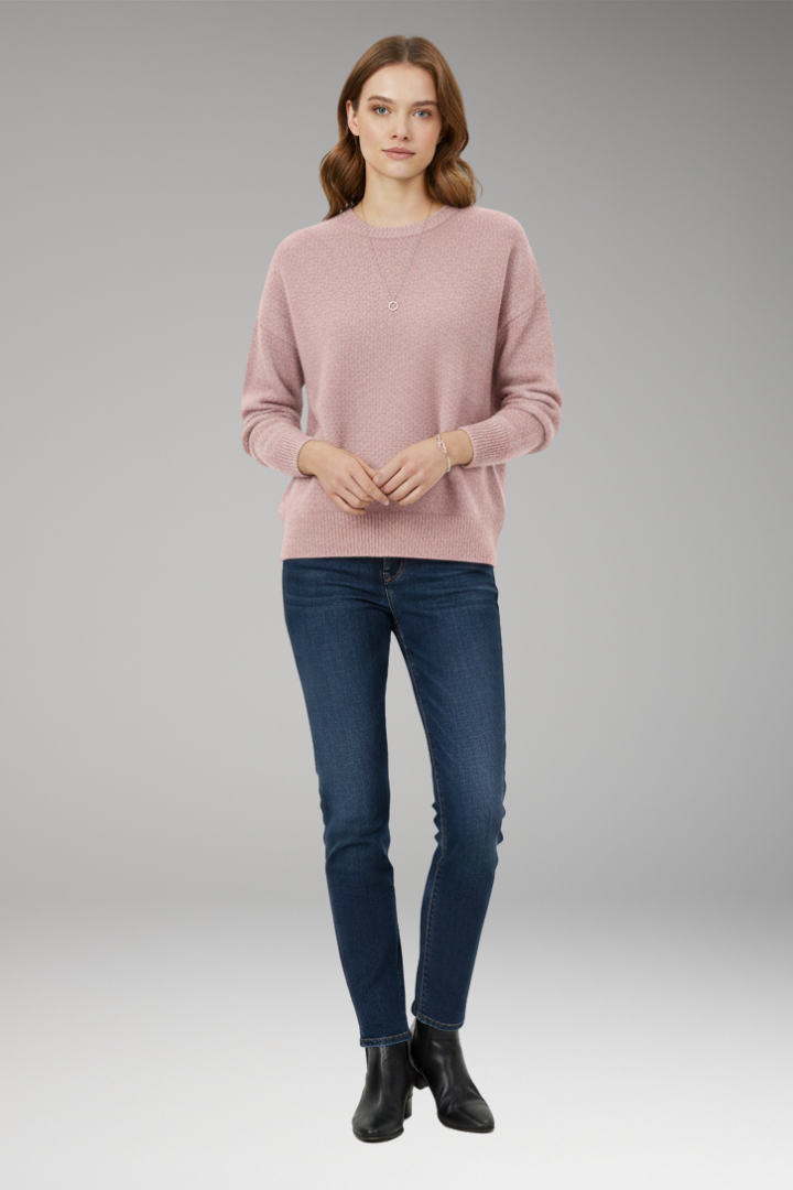 Women’s Jumper with Crew Neckline and Long Sleeves