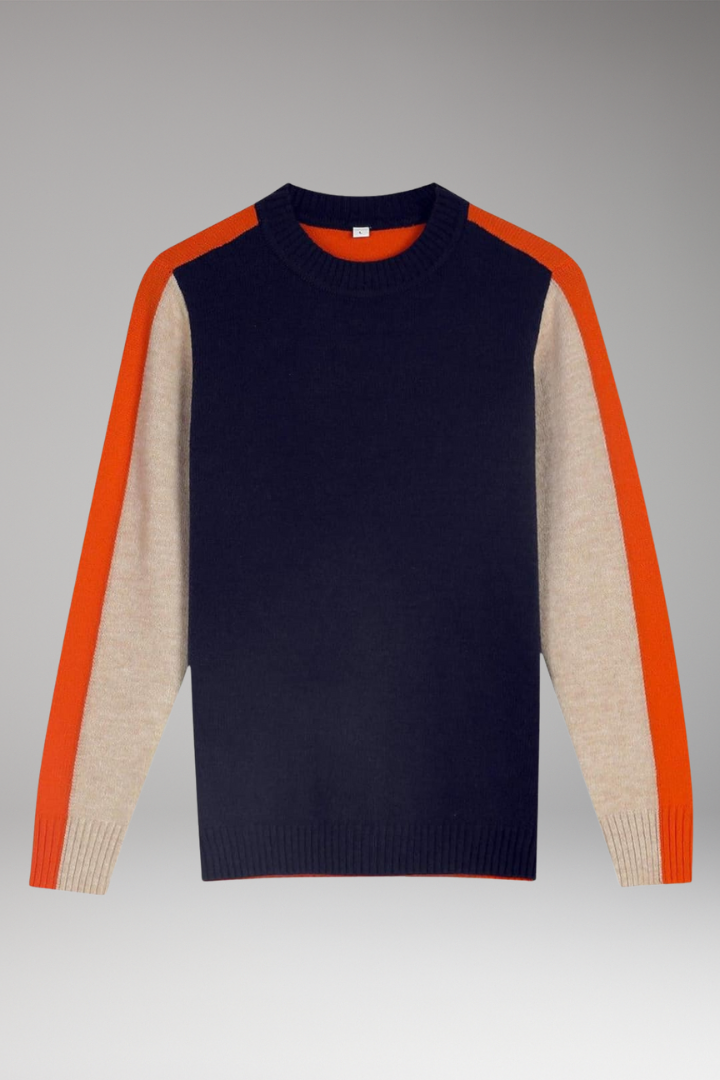 Women’s Jumper with Round Neck and Ribbed Edges