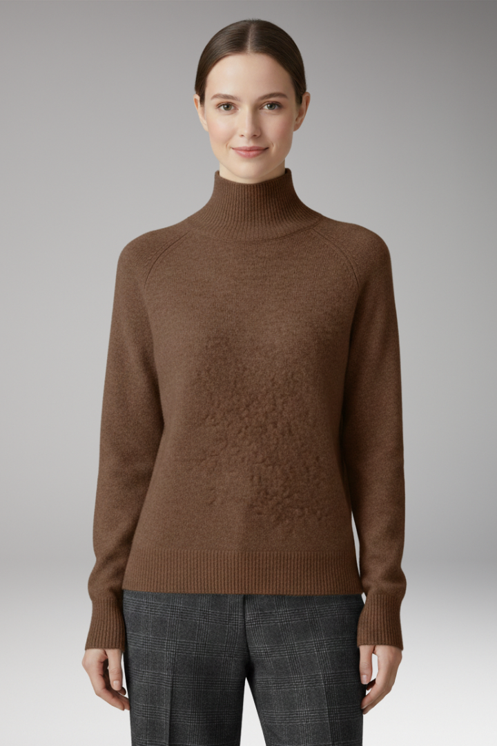 Women’s Jumper with Turtleneck and Long Sleeves