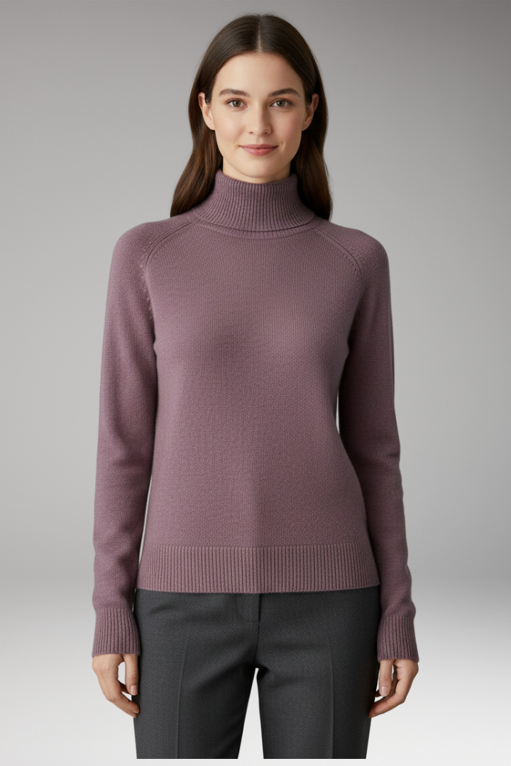Women’s Jumper with Turtleneck and Long Sleeves
