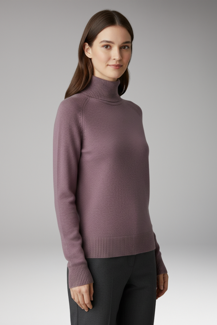 Women’s Jumper with Turtleneck and Long Sleeves