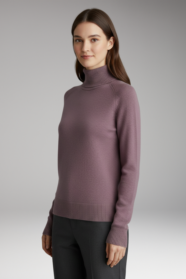 Women’s Jumper with Turtleneck and Long Sleeves