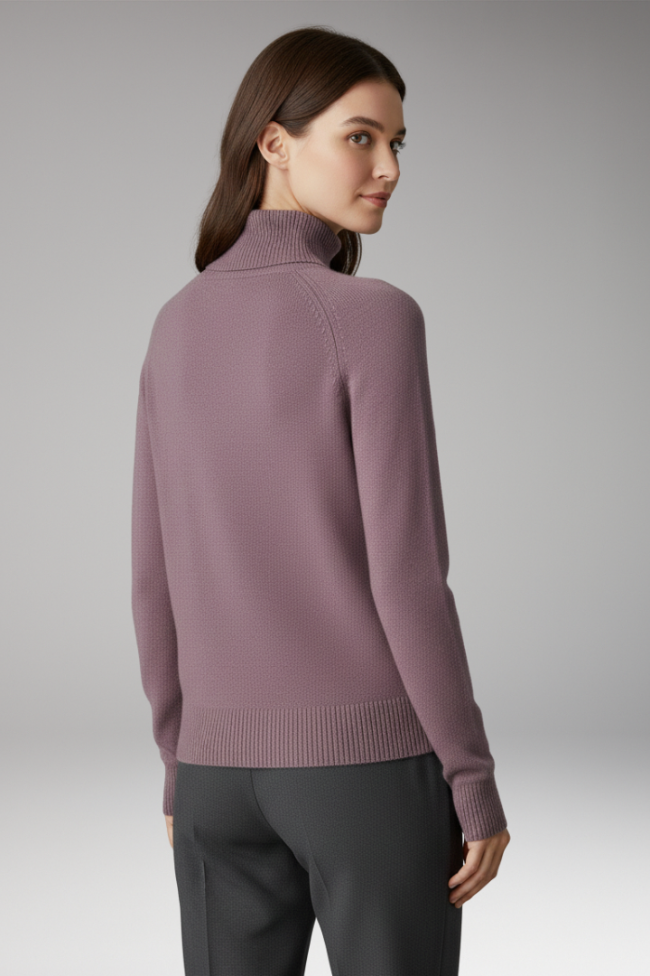 Women’s Jumper with Turtleneck and Long Sleeves