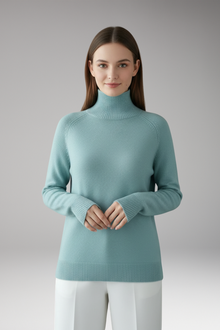 Women’s Jumper with Turtleneck and Long Sleeves