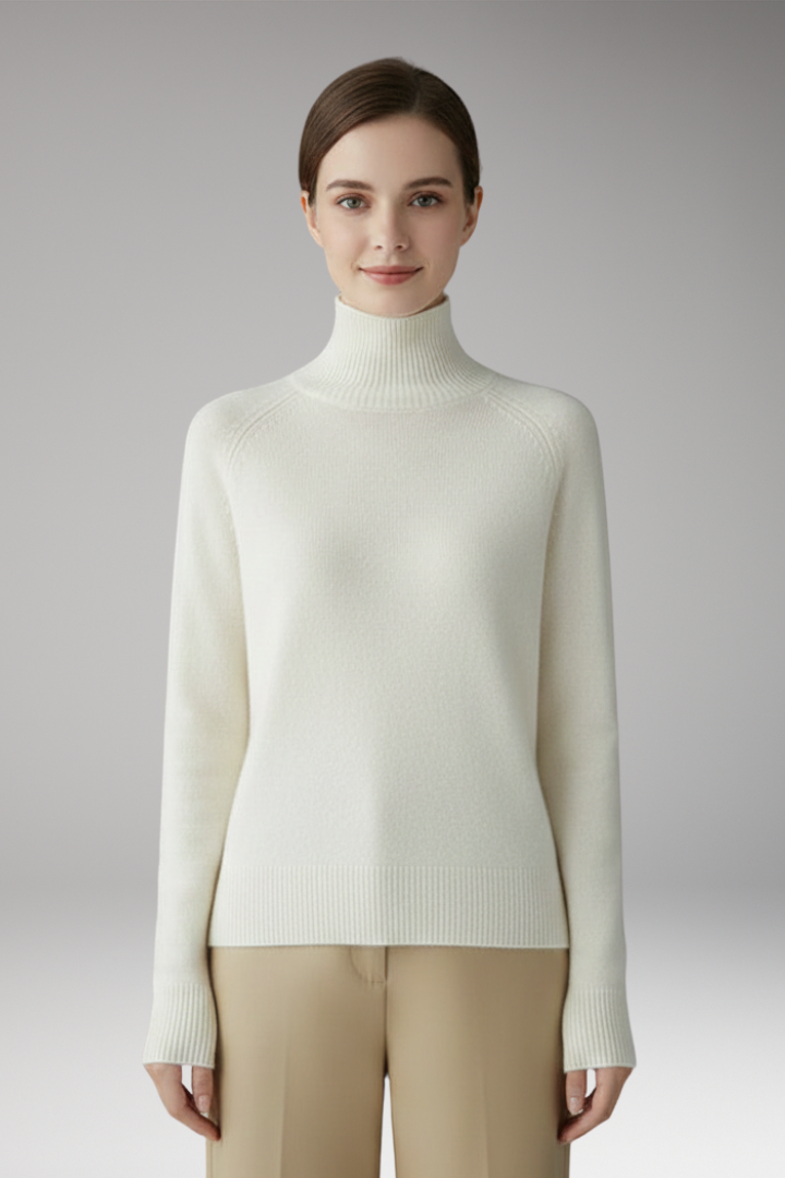 Women’s Jumper with Turtleneck and Long Sleeves