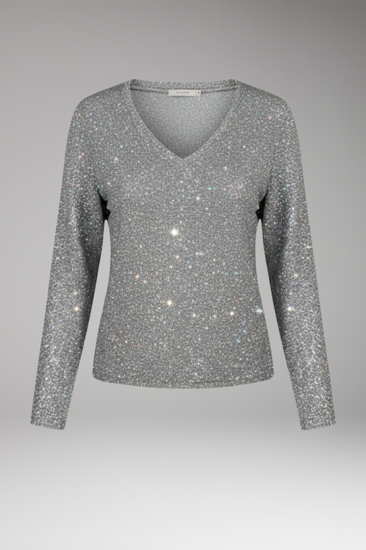 Women’s Jumper with V-Neck and Long Sleeves