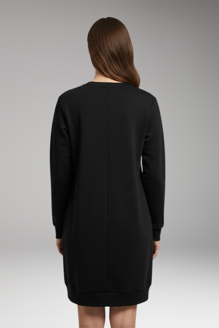 Women's Sweatshirt Dress with Relaxed Fit and Modern Design