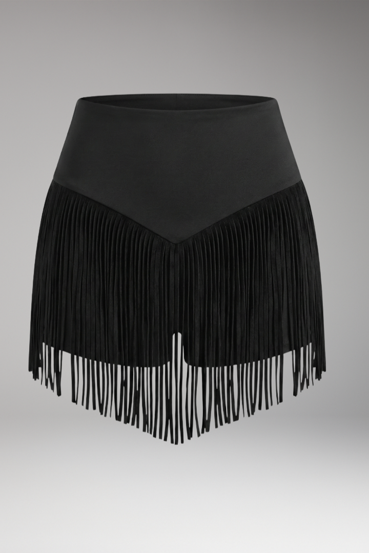 Women’s Swimwear with High Waist and Fringe Detail