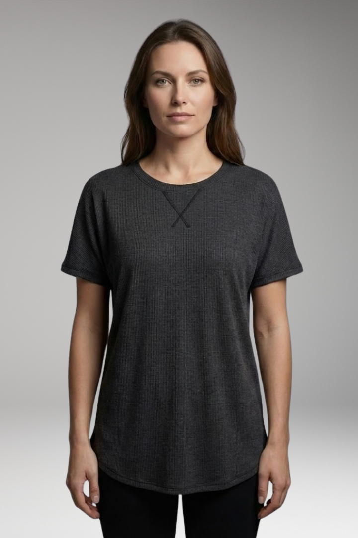 Women’s T-Shirt with Round Neck and Animal Print