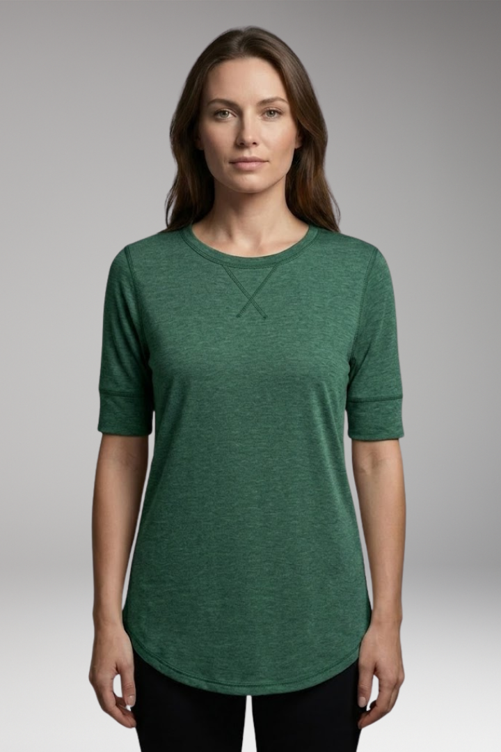 Women’s T-Shirt with Round Neck and Animal Print